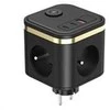 Viking adapter sieciowy Y33, 3x 230 V, 1x USB-A, 2x USB-C, przycisk ON/OFF, juoda