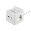 Viking maitinimo adapteris YC23H, 2x 230 V, 1x USB-A, 2x USB-C, jutiklinė lemputė, stovo funkcija, balta