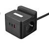Viking maitinimo adapteris YC23H, 2x 230 V, 1x USB-A, 2x USB-C, jutiklinis šviestuvas, stovo funkcija, juoda