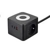 Viking maitinimo adapteris YC23L, 2x 230 V, 1x USB-A, 2x USB-C, jutiklinis šviestuvas, ilgis 1,4 m, juodas