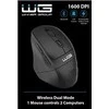 Winner Group WG - Belaidė pelė WG5 SeaMouse, 2in1, „Bluetooth“ + USB adapteris, juoda