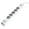 Winner Group WG - Viršįtampių apsauga 5 lizdai + 2x USB-A + 1x USB-C, 1,5 metro laidas, baltas