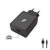 Winner Group WG - Síťová nabíječka 1x USB-A 22,5W, SuperCharge, 5V-9V-12V, + kabelis USB-A na Type-C (5A), juoda