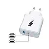 Winner Group WG - Síťová nabíječka 2x USB 38W, 1x USB-C PD 20W + 1x USB-A QC 3.0 18W, bílá