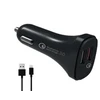 Winner Group WG - Automobilinis įkroviklis 2x USB, greitas įkrovimas 3.0 5.4 A, + USB-A - Lightning MFI laidas, juodas