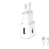 Winner Group WG - Síťová nabíječka 1x USB-A, Quick Charge 3.0, 5V-9V-12V + kabelis USB-A na Micro USB, baltas