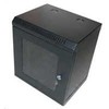 XtendLan 10" sieninė spinta 9U 350x280, keliamoji galia 50 kg, plexiglas durys, suvirintos, juodos