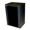 XtendLan 19" sieninė spintelė 15U 600x450, keliamoji galia 60 kg, stiklinės dūminės durys, išskleistos, juodos