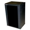 XtendLan 19" sieninė spintelė 22U 600x600, keliamoji galia 60 kg, stiklinės dūminės durys, išskleistos, juodos