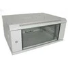 XtendLan 19" sieninė spintelė 4U 600x450, keliamoji galia 60 kg, stiklinės durys, virintos, pilkos spalvos
