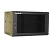XtendLan 19" sieninė spinta 9U 600x450, keliamoji galia 60 kg, stiklinės dūminės durys, suvirintos, juodos