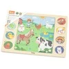 Viga Toys Mediniai dėlionės puzzle VIGA Atspėk iš šešėlio ferma 17 detalių