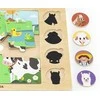 Viga Toys Mediniai dėlionės puzzle VIGA Atspėk iš šešėlio ferma 17 detalių