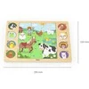 Viga Toys Mediniai dėlionės puzzle VIGA Atspėk iš šešėlio ferma 17 detalių