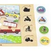Viga Toys VIGA Medinė Dėlionė Spėk pagal Šešėlį - Transporto Priemonės 17 el.