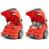 Realistiškas automobilio priekio su atidaromu variklio dangčiu „Milly Mally N-GINE“ raudonas modelis