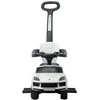 Milly Mally Porsche Cayenne baltas ride-on car with guide rod