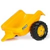 Pedalinis traktorius su kaušu ir priekaba RollyKid JCB Rolly Toys, geltonas