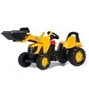 Pedalinis traktorius su kaušu ir priekaba RollyKid JCB Rolly Toys, geltonas