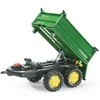 Rolly Toys Priekaba Mega Tipper Traktoriui, Žalia, Dvigubas Ašies