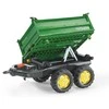 Rolly Toys Priekaba Mega Tipper Traktoriui, Žalia, Dvigubas Ašies