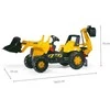 Rolly Toys 812004 Rolly Junior JCB traktorius su kaušu ir priekaba