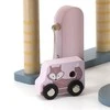 Viga Toys Medinė Garažas su Helikopteriu ir Automobiliais