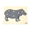 Viga medinis montessori hippo dėlionė su Pinski