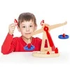 Eitech Viga Toys Medinė parduotuvės svarstyklė | Su 6 svoriais