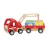 Viga Toys Medinis Kranas su Konteineriais