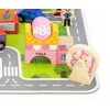 Viga Toys VIGA Wooden Set Building a City Blocks Board Figures