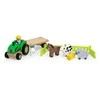 Viga Toys Viga 44680 Medinis traktorius su priekaba ir gyvūnais