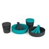 Sea To Summit DeltaLight Camp Set 2.2 (2 Mugs, 2 Bowls, 2 Cutlery Sets), Pacific Mėlyna/Pilkas