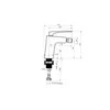 Rubineta Bidet faucet with pop-up valve AERO-16
