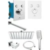 Potinkinė dušo sistema Rubineta THERMO-2F-OLO (SQ) - Chromas