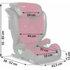 Automobilinė kėdutė Nukido Louis juoda - raudona, 15-36 kg ISOFIX