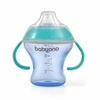 Baby Ono BabyOno neišsiliejantis puodelis minkštu snapeliu NATURAL NURSING, mėlynas, 180 ml, 1456/01