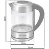 Elektrinis stiklinis virdulys su temperatūros reguliatoriumi 1,7 l 2200 W Berdsen BD-714