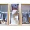 KIK MDF medinis lėlių namelis + baldai 78cm juodas LED