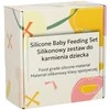 Ikonka Vaikiški silikoniniai indai pelėda smėlio spalvos 9 vnt.