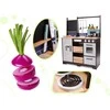 Ikonka Vaikiška medinė MDF virtuvėlė su priedais LOFT XXL 96cm