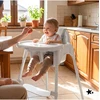 Malplay Maitinimo kėdutė KERI su pakoja, padėklu, dirželiais, 30 kg. Baltos spalvos