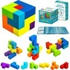 Malplay Magnetinių 3D kaladėlių dėlionė kubas su kortelėmis