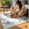Malplay Edukacinis putplasčio kilimėlis, sulankstomas, dvipusis, 120x120, XPE putplastis vaikams, MATIVO
