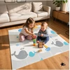 Malplay Edukacinis putplasčio kilimėlis, sulankstomas, dvipusis, 120x120, XPE putplastis vaikams, MATIVO
