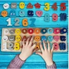 Malplay Lavinamoji Montessori medinė dėlionė, mokanti skaičiuoti 4in1