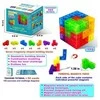 Malplay Magnetinių 3D kaladėlių dėlionė kubas su kortelėmis