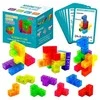 Malplay Magnetinių 3D kaladėlių dėlionė kubas su kortelėmis