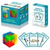Malplay Magnetinių 3D kaladėlių dėlionė kubas su kortelėmis