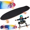 Malplay Medinė riedlentė su vienpusiu raštu, LED ratais, ABEC-7, 100 kg